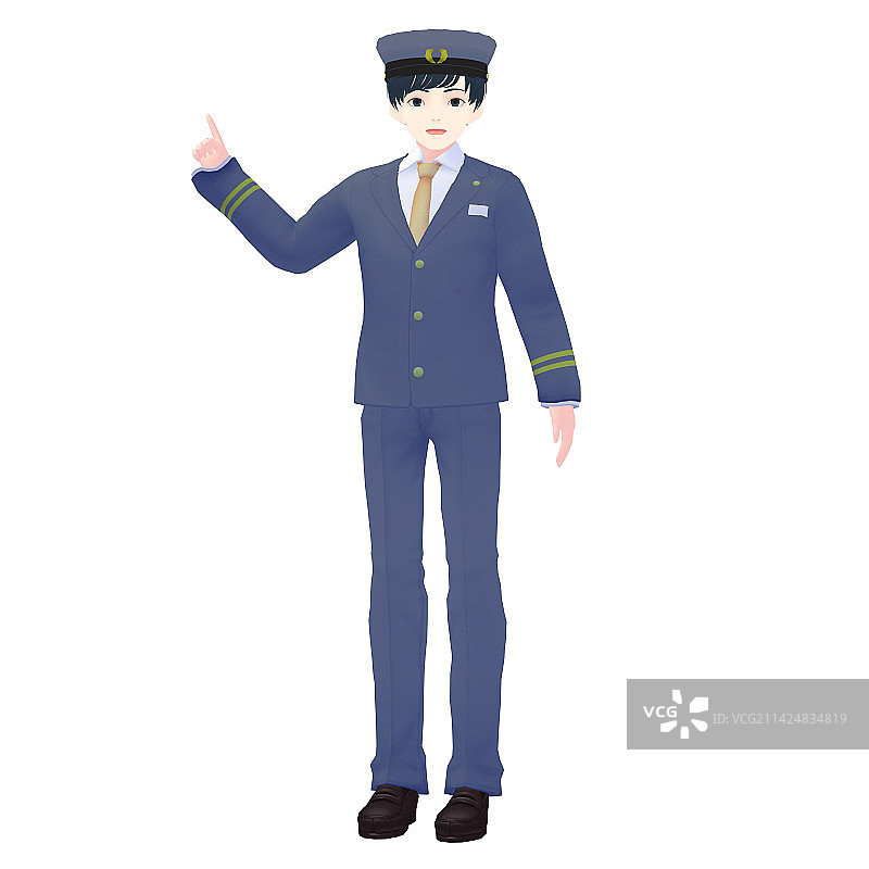 男性司机3D模型图片素材