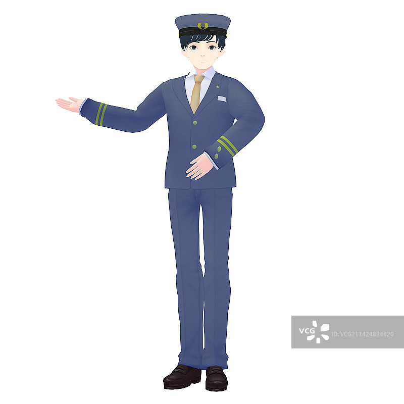 男性司机3D模型图片素材