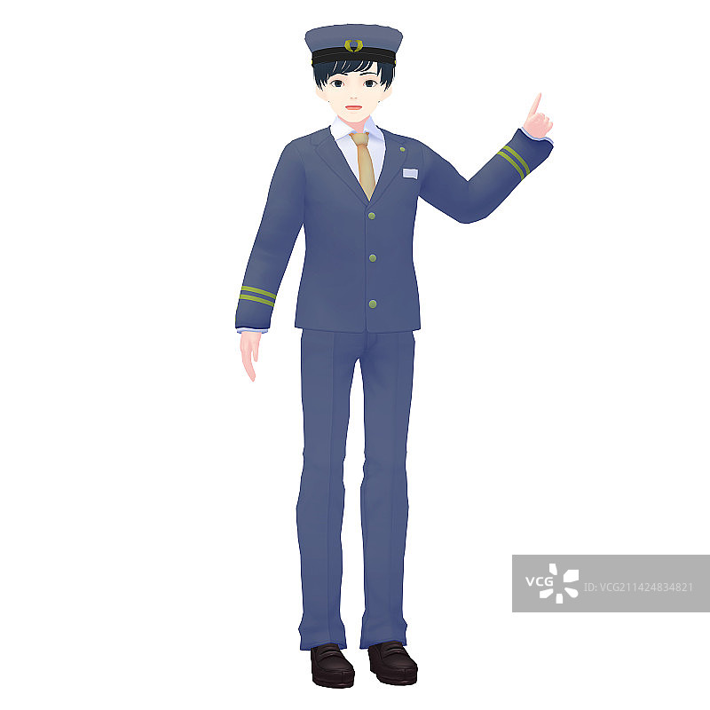 男性司机3D模型图片素材