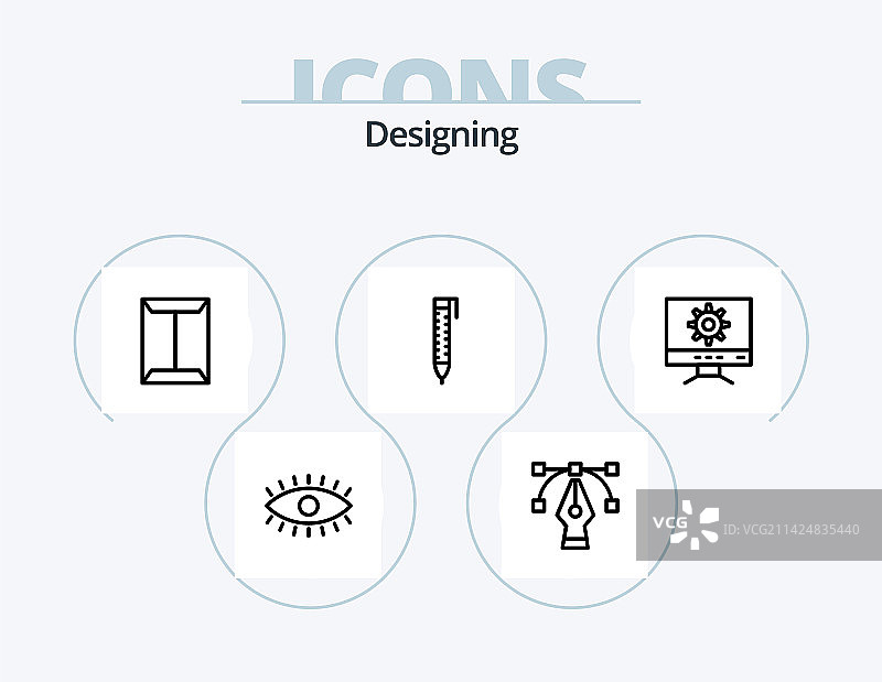 线条图标设计线框图图片素材