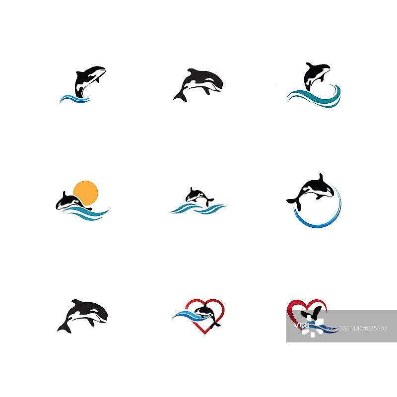 潮流设计虎鲸Logo图片素材