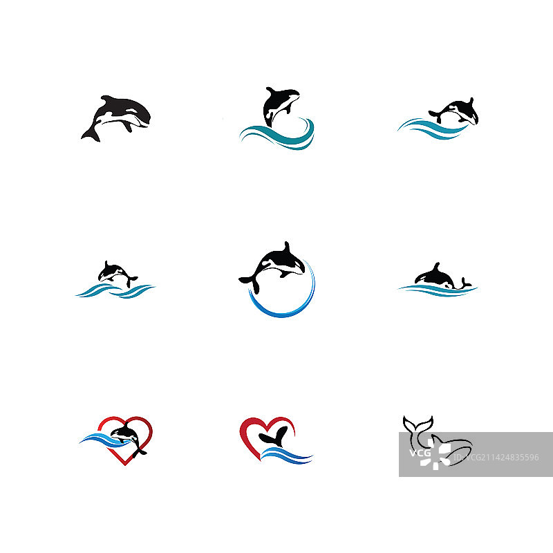 潮流设计虎鲸Logo图片素材