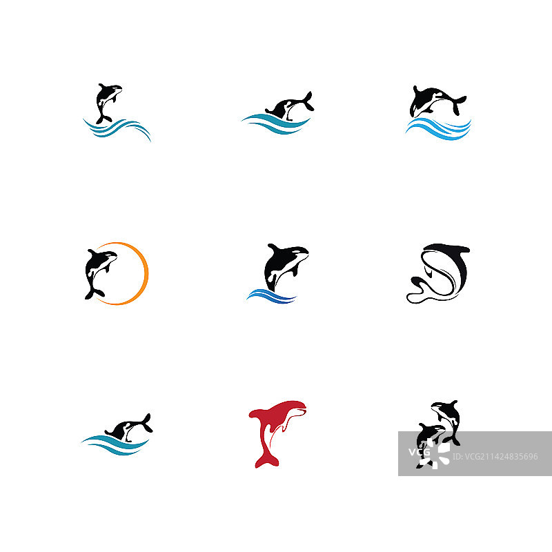 潮流设计虎鲸Logo图片素材