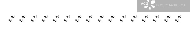 兔子爪印边框图案图片素材