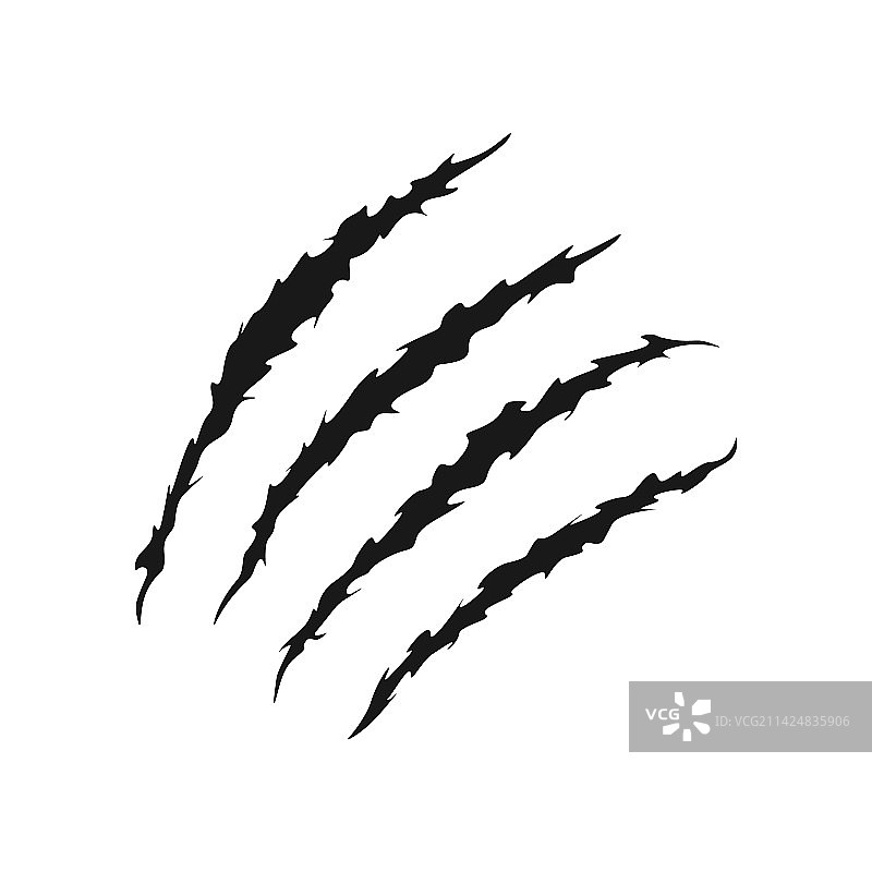 爪痕图标，野生动物的痕迹图片素材