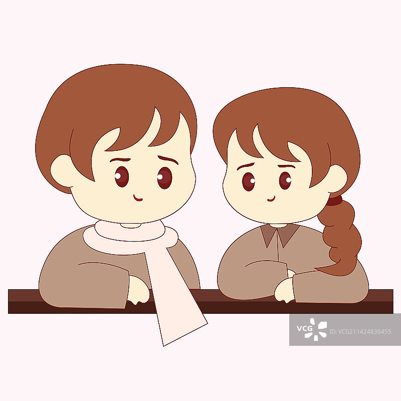 可爱的情侣卡通人物图片素材