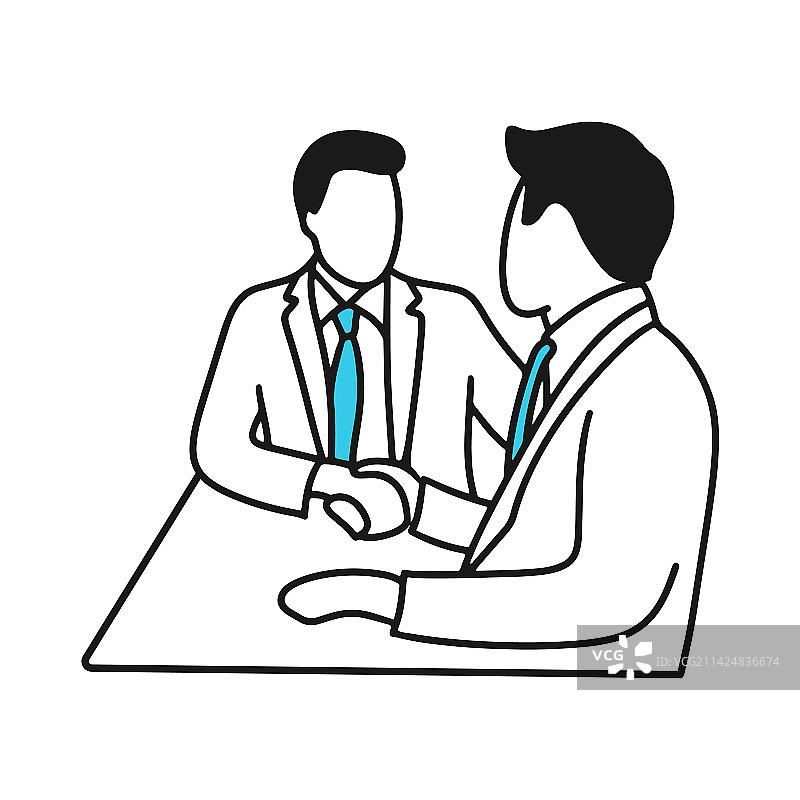 扁平人物角色商务合作伙伴图片素材