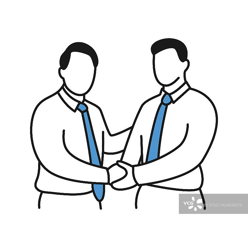 扁平人物角色商务合作伙伴图片素材