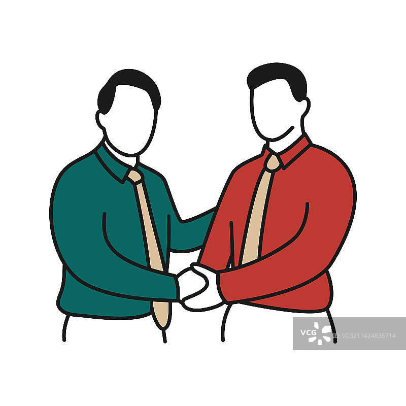 扁平人物角色商务合作伙伴图片素材