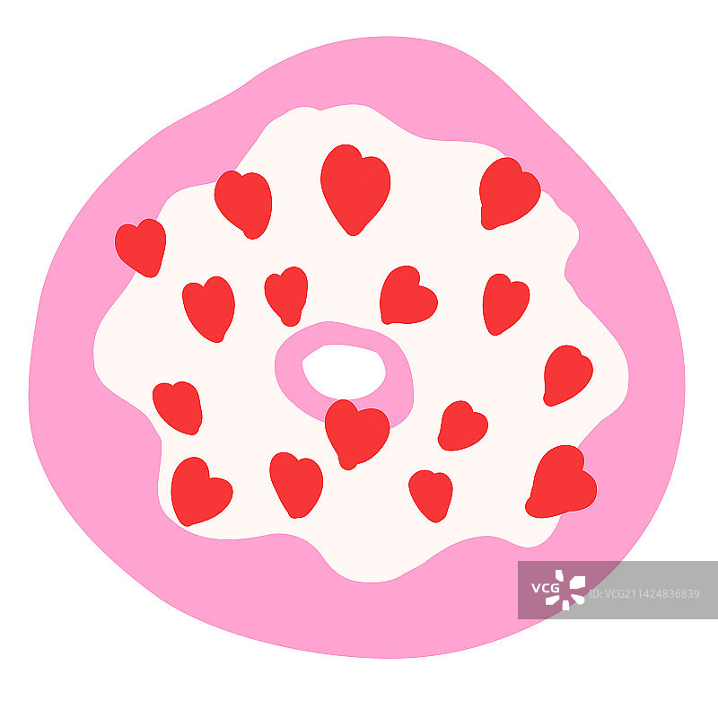 卡通扁平风格甜甜圈图片素材