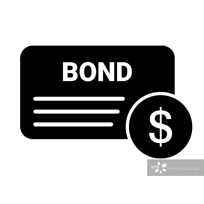 债券和美元硬币轮廓图标图片素材