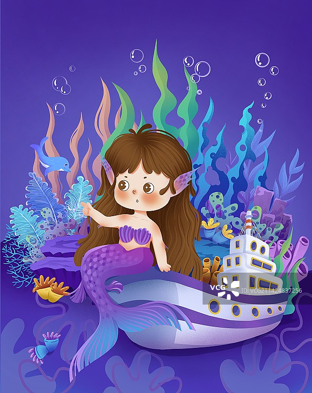 小美人鱼图片素材
