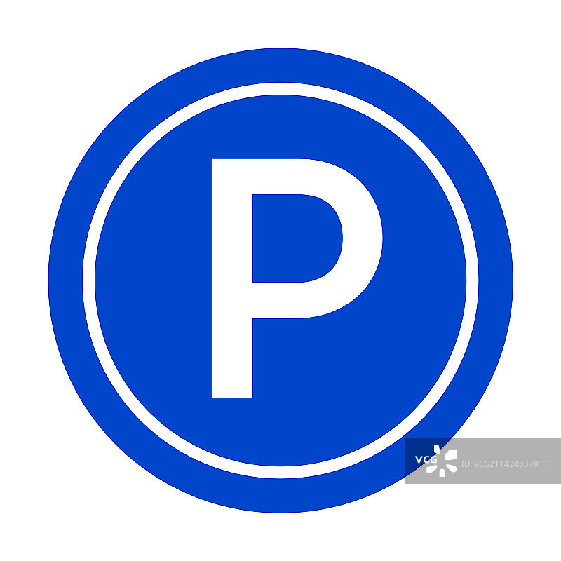 圆形停车图标或停车场图片素材