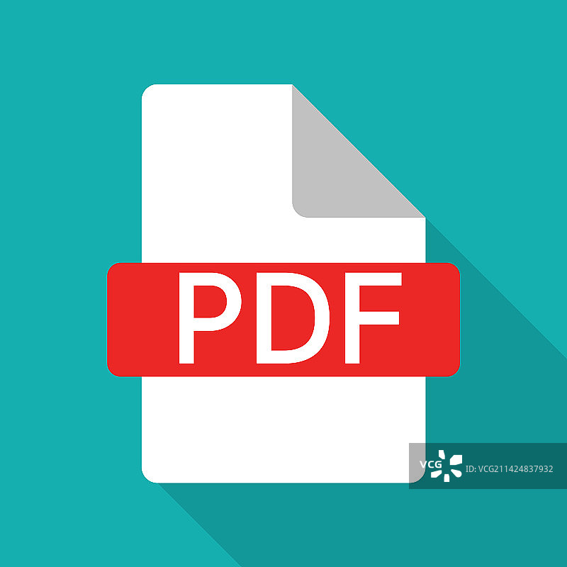 PDF文件图标和阴影背景隔离图片素材