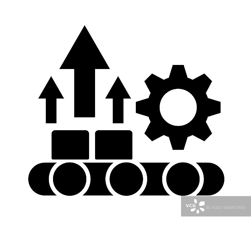 制造业生产力剪影图标图片素材