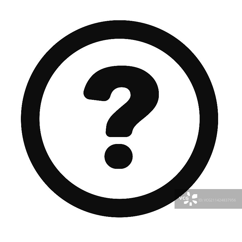 圆形问号图标或神秘帮助图片素材