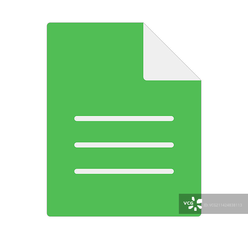 扁平风格绿色表格图标或文件数据图片素材