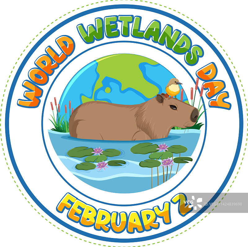 2月世界湿地日图标图片素材