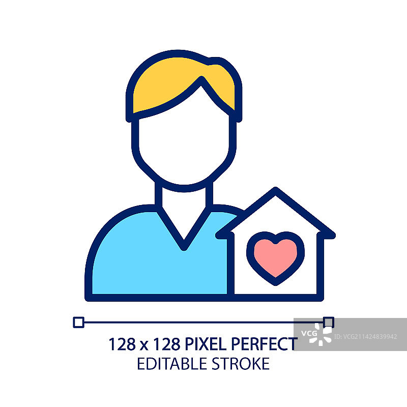 临终关怀像素RGB颜色图标图片素材