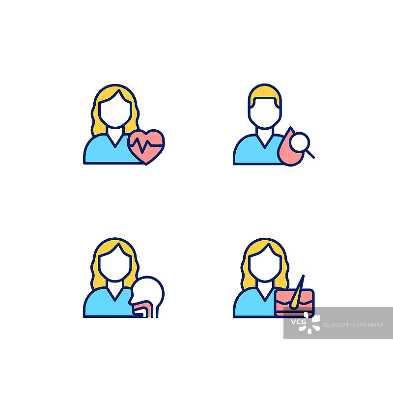 医生预约像素完美RGB颜色图标图片素材