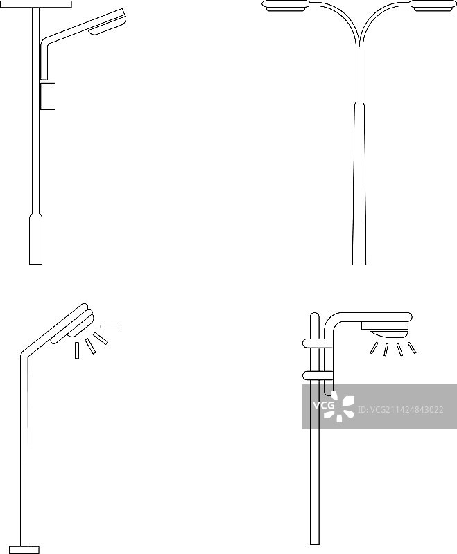 街道照明灯图标图片素材