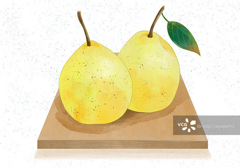 水彩雪梨图片素材