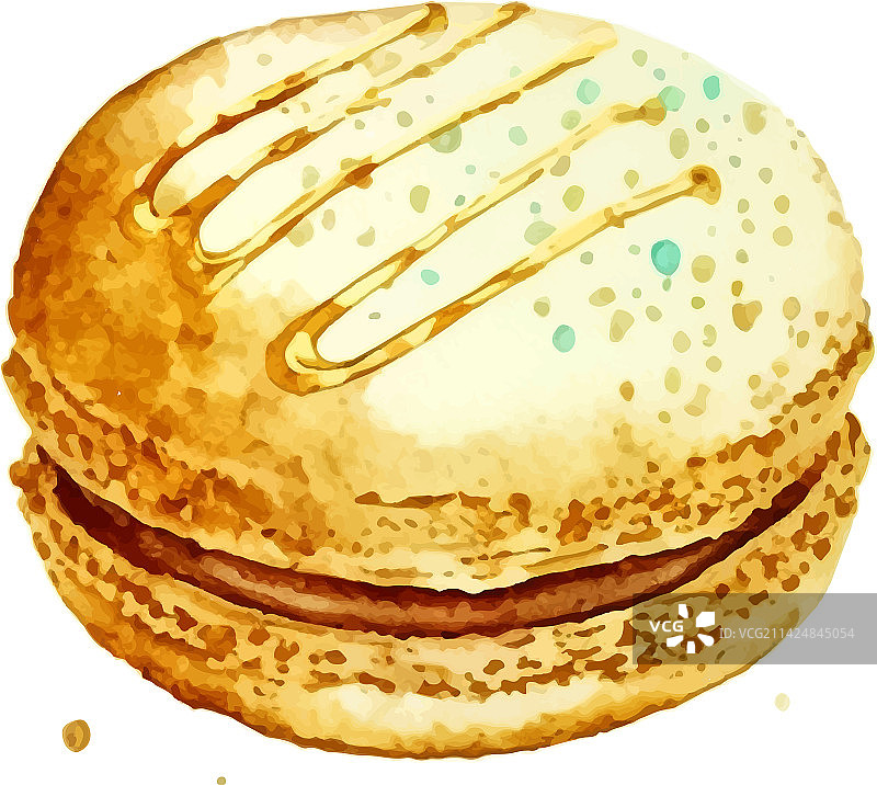 水彩蓝色马卡龙图片素材