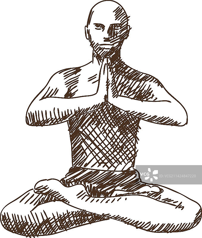 手绘瑜伽图片素材