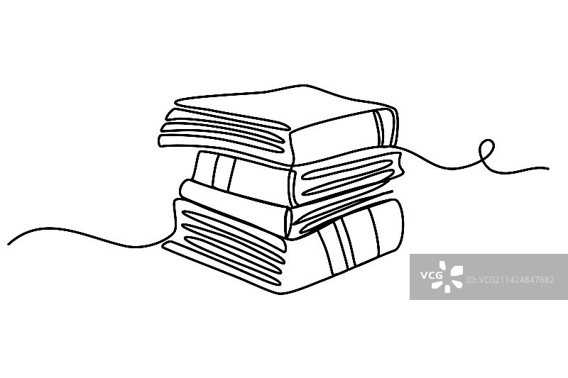 书本线条图片素材