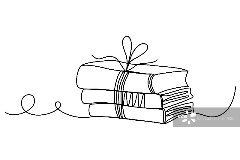 书籍线条图片素材