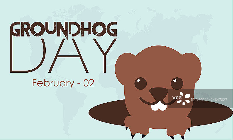 土拨鼠日banner设计模板概念图片素材