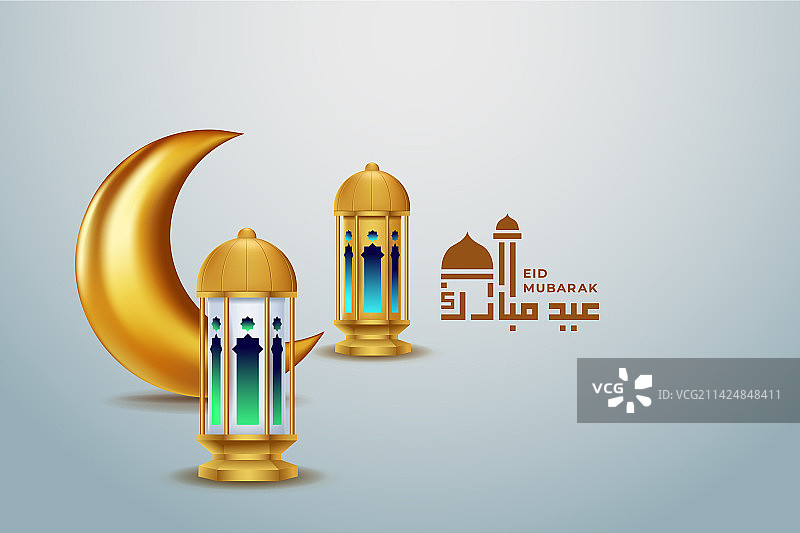 伊斯兰风格开斋节贺卡背景图片素材