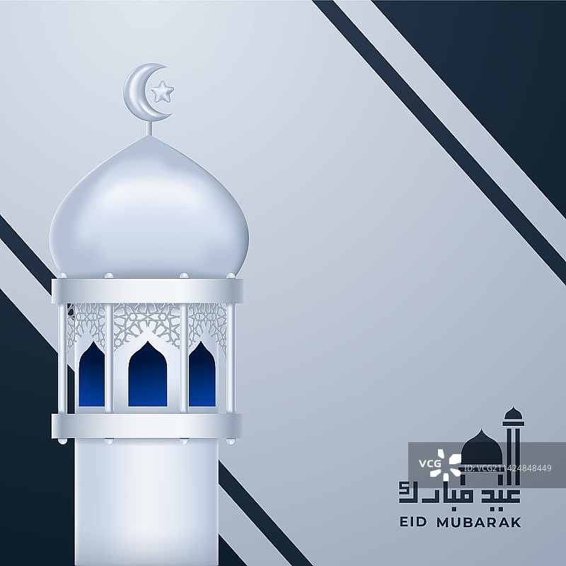 伊斯兰风格开斋节贺卡背景图片素材