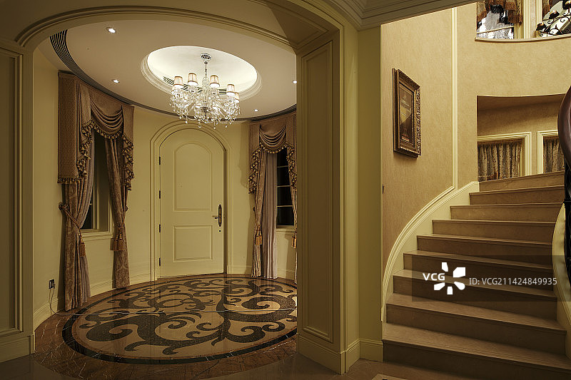 复古别墅样板房图片素材