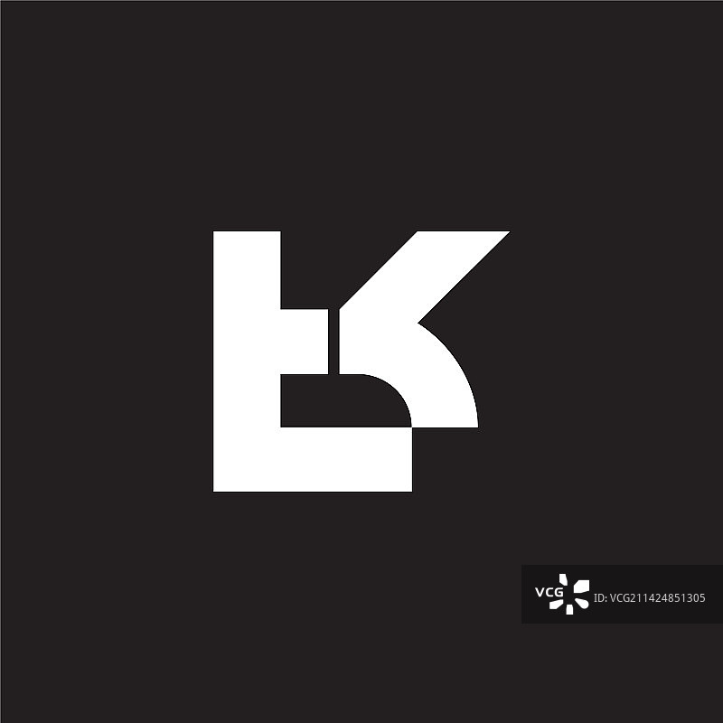 字母TK优雅简约几何标志图片素材
