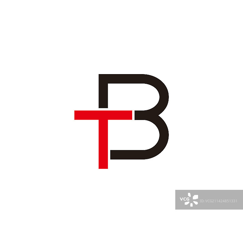 字母BT简约链接彩色标志图片素材
