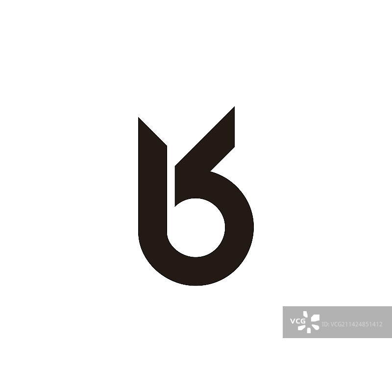 BK字母简约几何线条标志图片素材