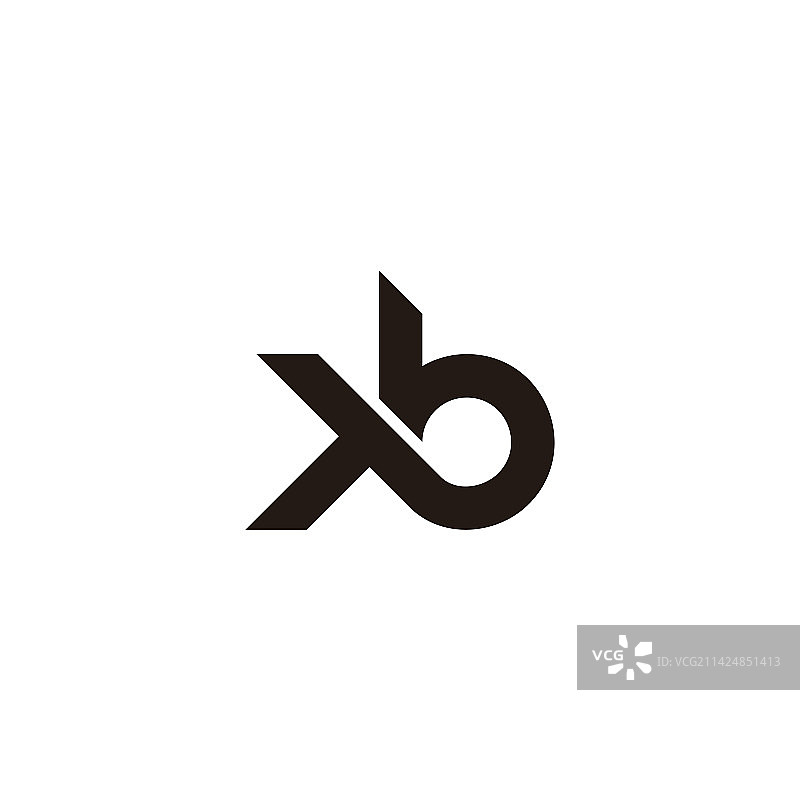 字母XB TB简约循环几何标志图片素材