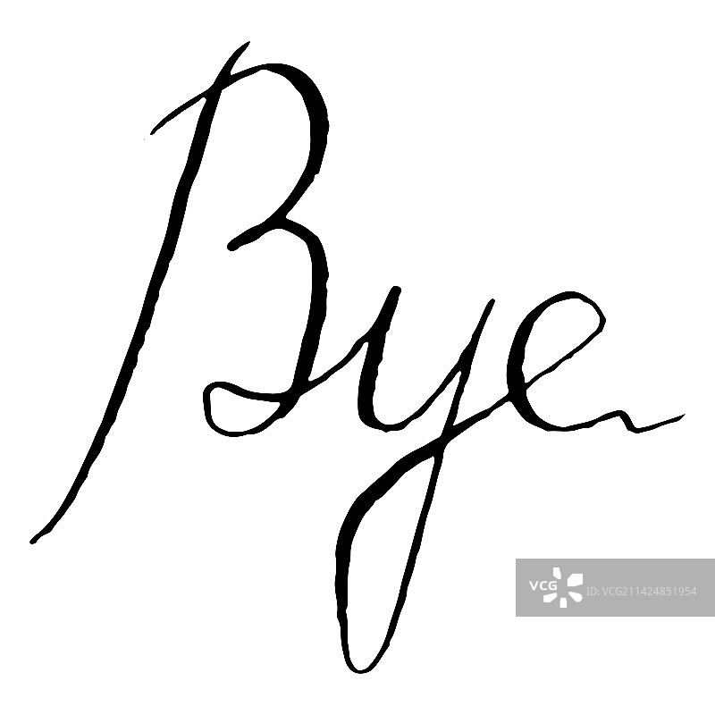 黑白“再见”字样图片素材