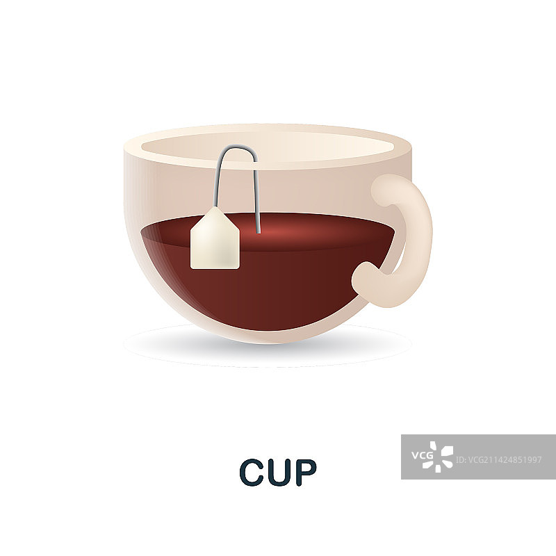 工作场所3D杯子创意图标图片素材