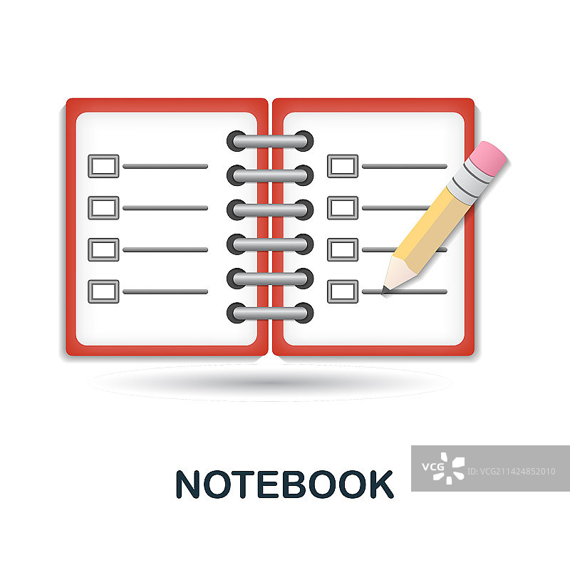 工作场所笔记本3D图标图片素材