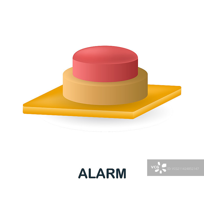 来自安全集合的3D报警图标图片素材
