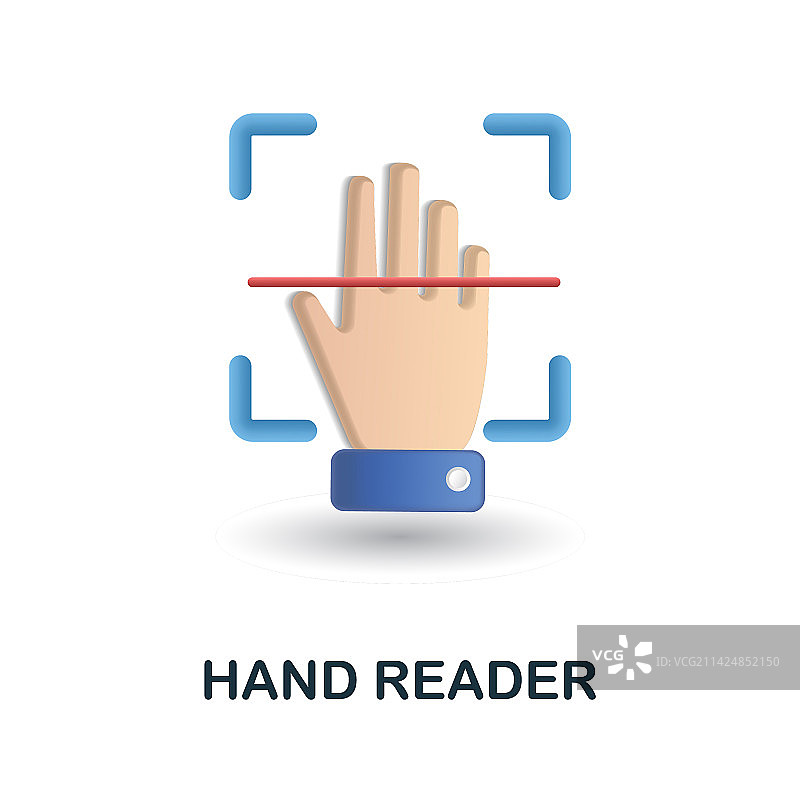 来自安全系列的3D手部扫描仪图标图片素材