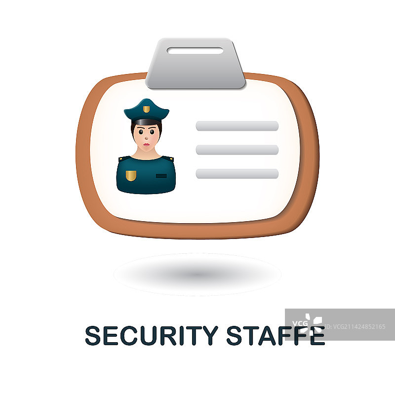 安全人员图标3D设计图片素材