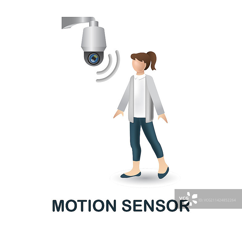 安全系列3D运动传感器图标图片素材