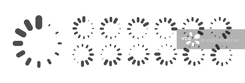 圆形加载缓冲图标视频素材图片素材