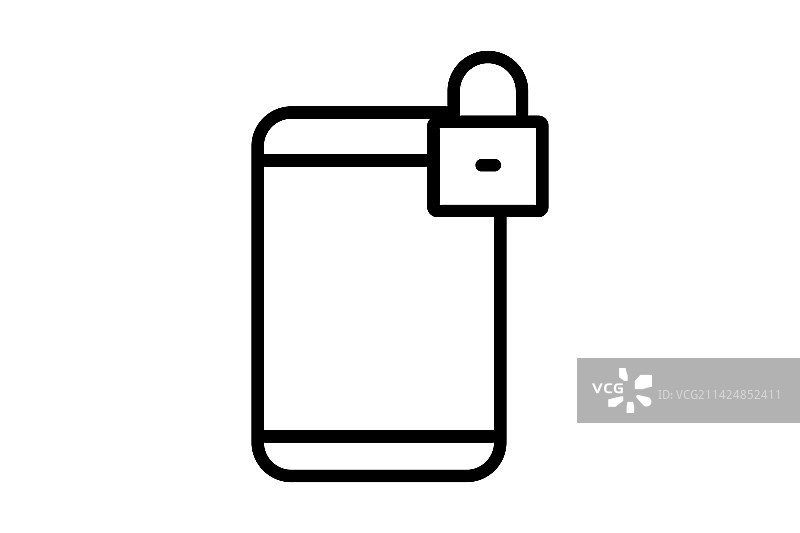 带手机图标的安全系统图标图片素材