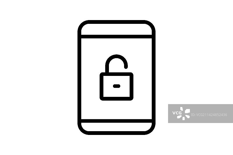 带挂锁的手机系统图标图片素材