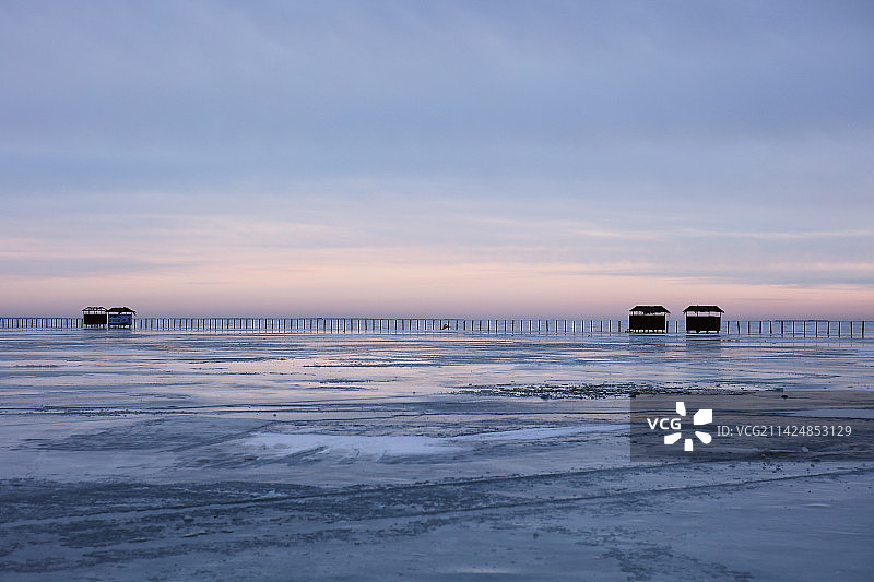 冬天的查干湖风景图片素材