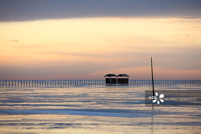 冬天的查干湖风景图片素材